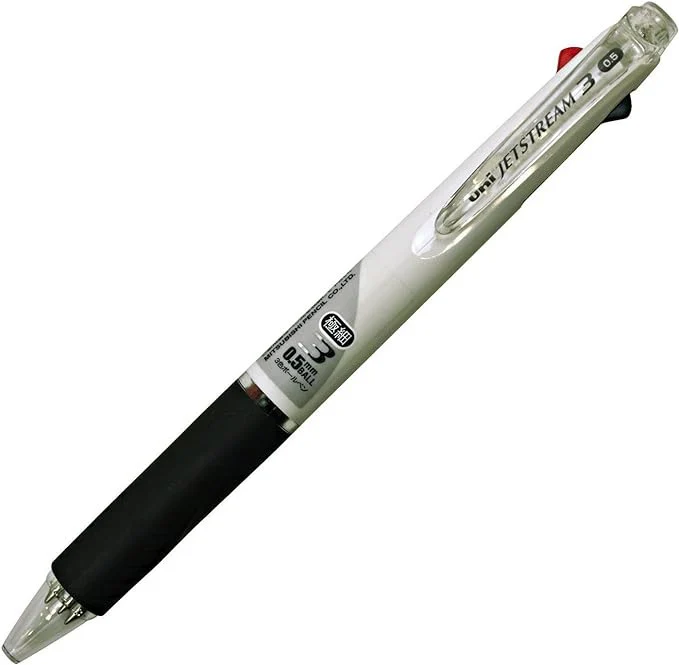 Uni Jetstream 3 3色 多色ペン - ホワイト - 0.5mm