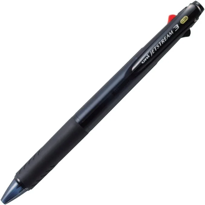 Uni Jetstream 3 3色 多色ペン - クリアブラック - 0.38mm