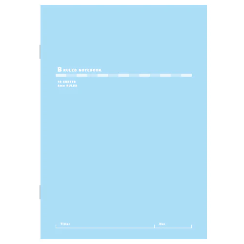 スリムノート B5（横罫）スカイブルー 16枚