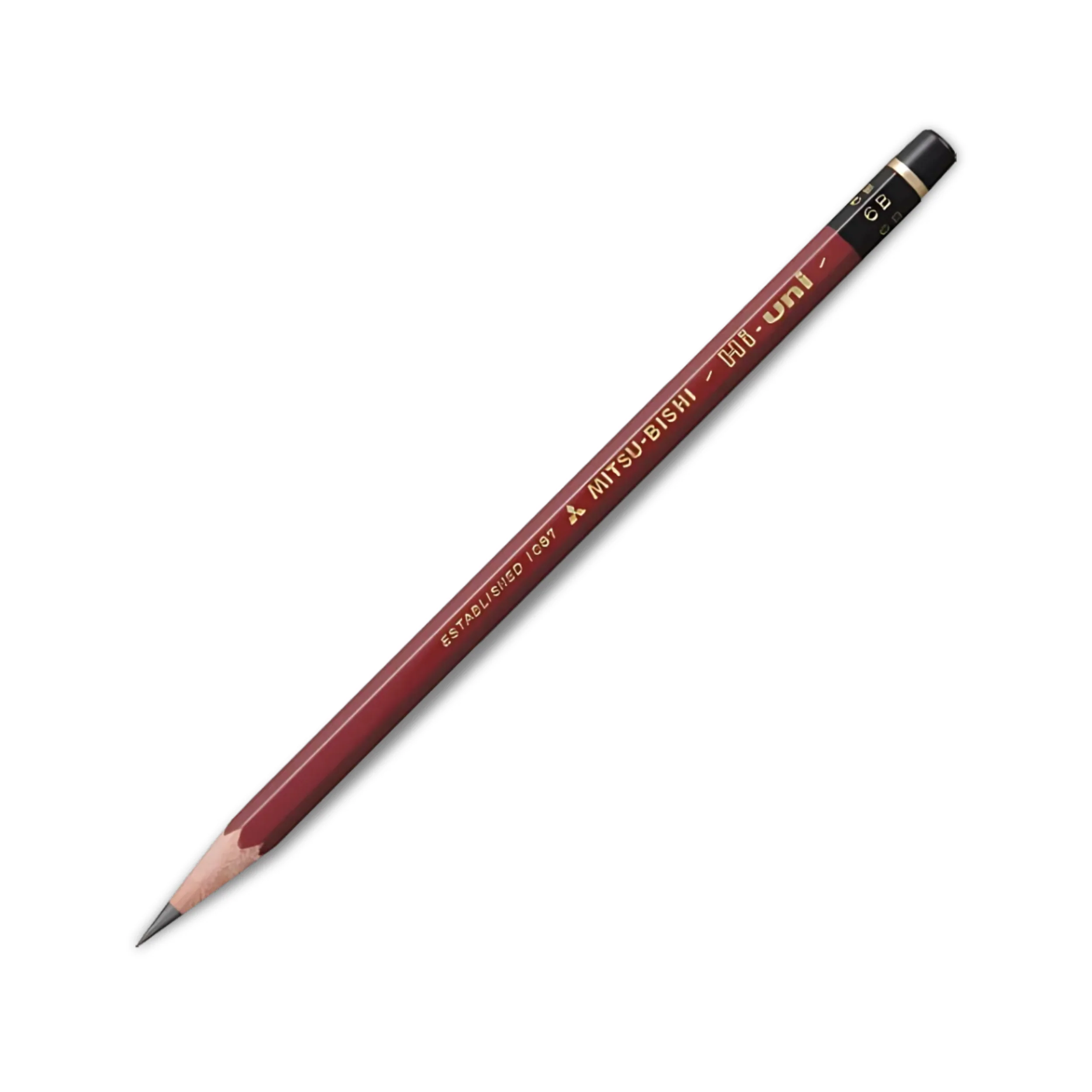 ハイユニ 鉛筆 - 6B - 12 pcs.