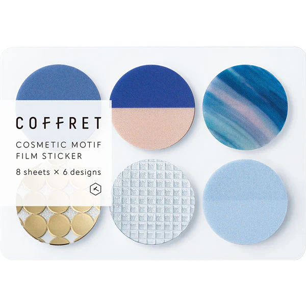 Coffret コスメティックフィルムシール - サークル - ホライズンブルー