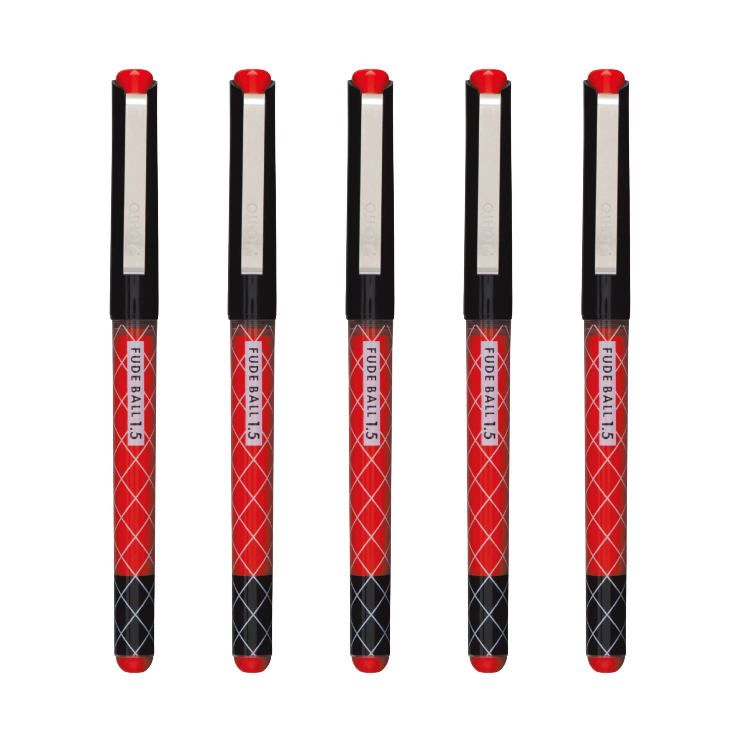 筆ボールペン 1.5mm - レッド - 5本セット