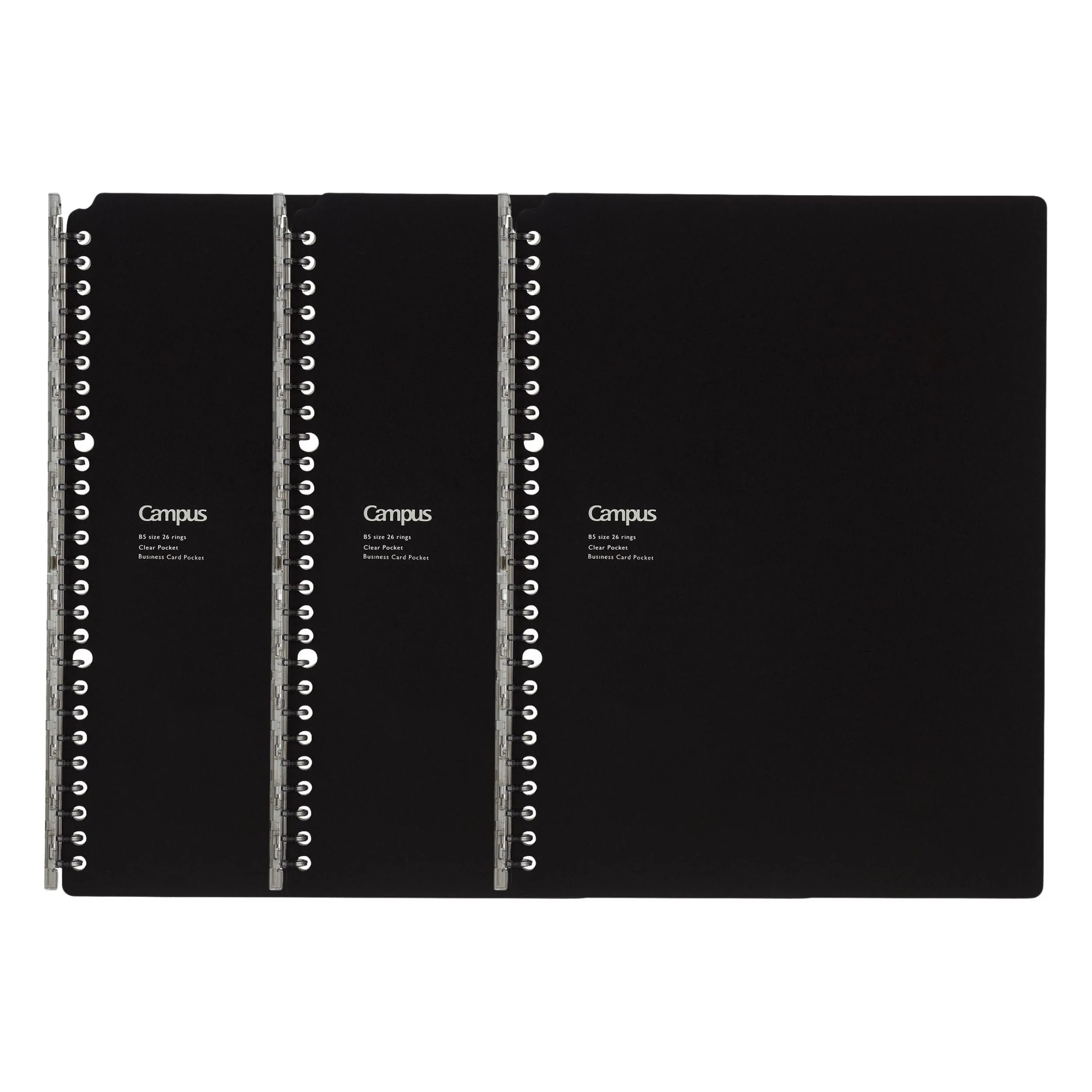 Campus スマートリング Biz B5 ブラック - 3冊パック
